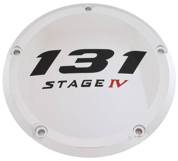 CUSTOM ENGRAVING - 7 M8 FLT/FLH DERBY COVER 131 STAGE IV CHROME - Image 1