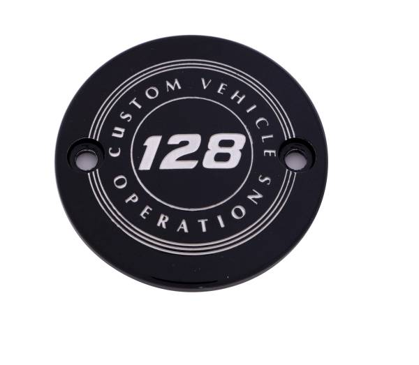 CUSTOM ENGRAVING - M8 TIMER COVER 128 CVO BLACK - Image 1