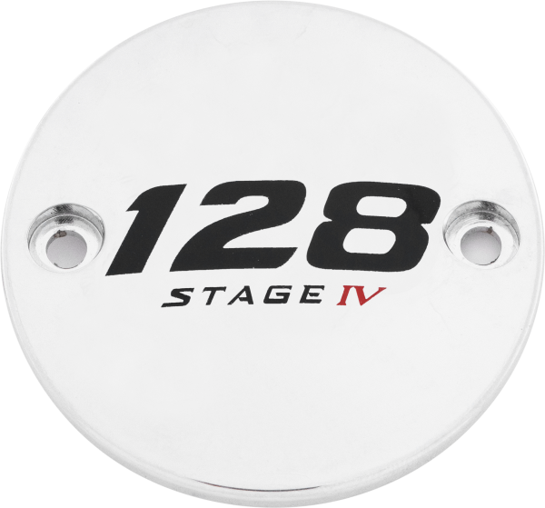 CUSTOM ENGRAVING - M8 TIMER COVER 128 STAGE IV CHROME - Image 1