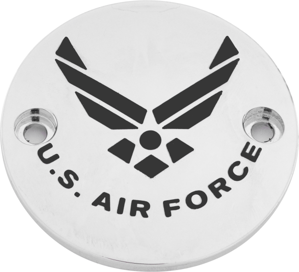 CUSTOM ENGRAVING - M8 TIMER COVER AIR FORCE CHROME - Image 1