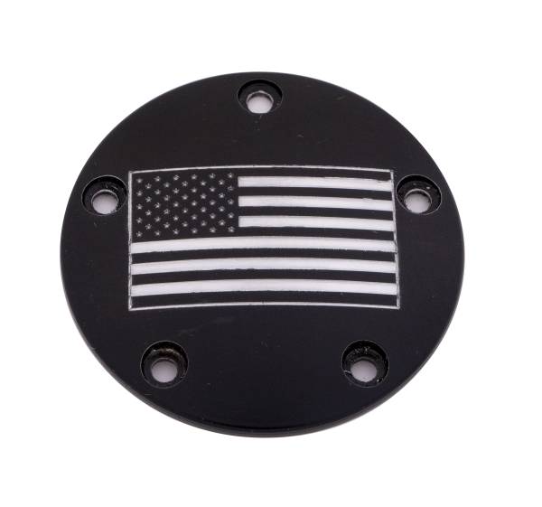 CUSTOM ENGRAVING - TC TIMER COVER AMERICAN FLAG BLACK - Image 1