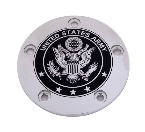 CUSTOM ENGRAVING - TC TIMER COVER ARMY CHROME - Image 1