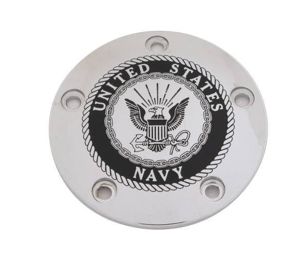 CUSTOM ENGRAVING - TC TIMER COVER NAVY CHROME - Image 1