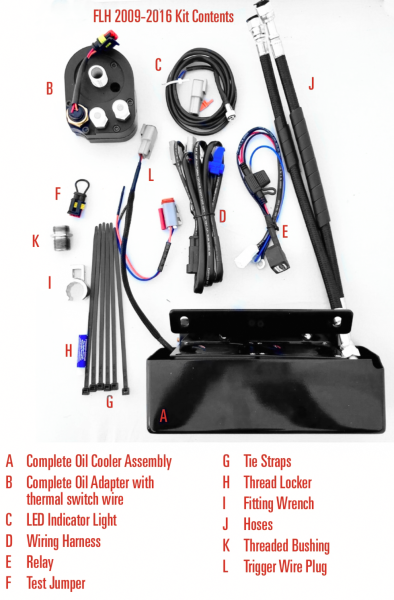 ULTRACOOL - FRONT MOUNT OIL COOLER TC TOURING `09-16  GLOSS BLK - Image 1