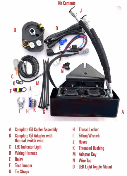 ULTRACOOL - DYNA OIL COOLER FRONT MOUNT DYNA `93-17  GLOSS BLK - Image 1