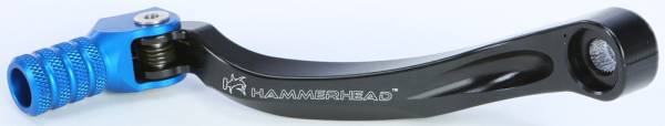 HAMMERHEAD - CNC SHIFT LEVER W/KNURLED TIP BLACK/BLUE +5MM - Image 1