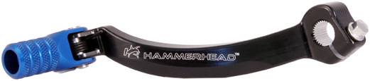 HAMMERHEAD - CNC SHIFT LEVER W/KNURLED TIP BLACK/BLUE +0MM - Image 1