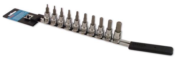 CRUZ TOOLS - SOCKET BIT SET 10PC HEX STANDARD - Image 1