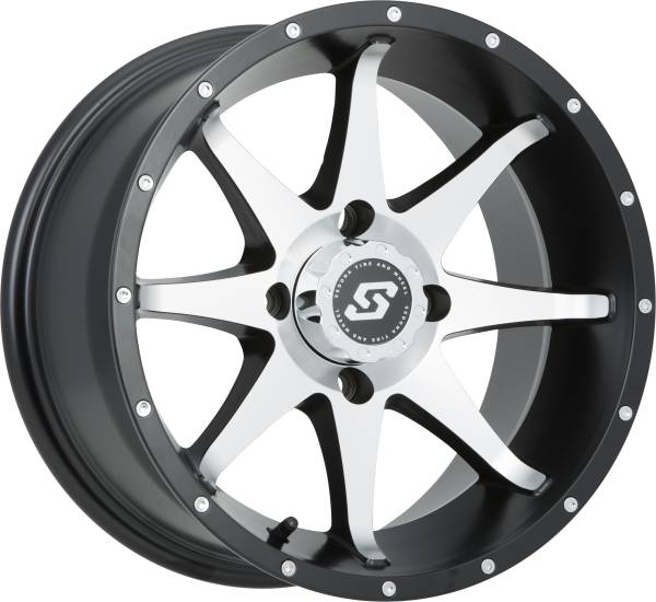 SEDONA - STORM WHEEL 12X7 4/110 5+2 (+10MM) BLK/MACHINED - Image 1