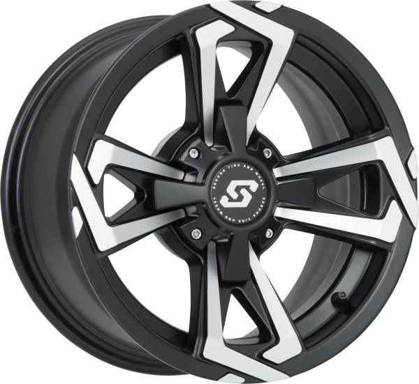 SEDONA - RIOT WHEEL 12X7 4/110 5+2 (+10MM) BLK/MACHINED - Image 1