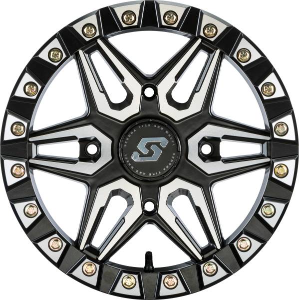 SEDONA - SPLIT 6 BDLK WHEEL 15X6 4/137 5+1 (+38MM) BLK/MACHINED - Image 1