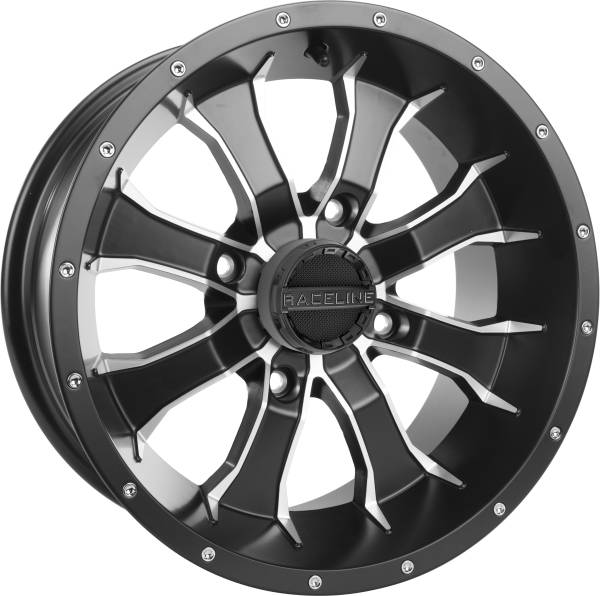 RACELINE - MAMBA WHEEL 12X7 4/110 5+2 (+10MM) BLK/MACHINED - Image 1