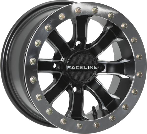 RACELINE - MAMBA BDLK WHEEL 14X7 4/156 4+3 (+5MM) BLK/MACHINED - Image 1