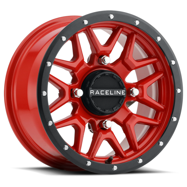 RACELINE - KRANK WHEEL 14X7 4/110 5+2 (+10MM) BLK/RED - Image 1