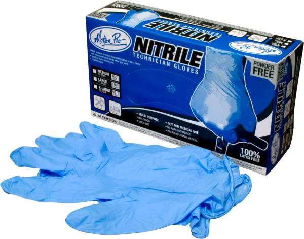 MOTION PRO - NITRILE TEXTURED POWDER FREE GLOVES M 50/PK - Image 1