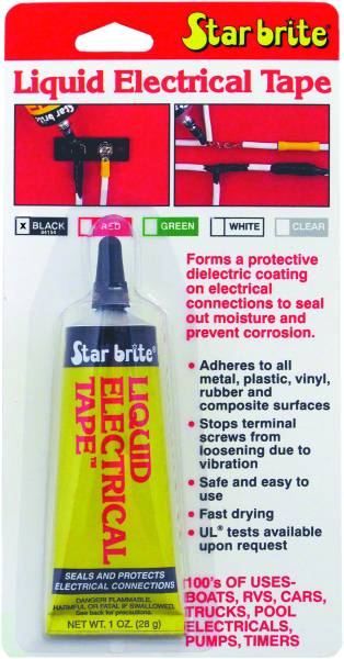 STAR BRITE - LIQUID ELECTRICAL TAPE BLACK 1 OZ - Image 1