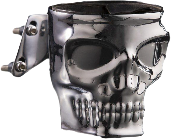 KRUZER KADDY - SKULL PERCH MOUNT HOLDER CHROME - Image 1