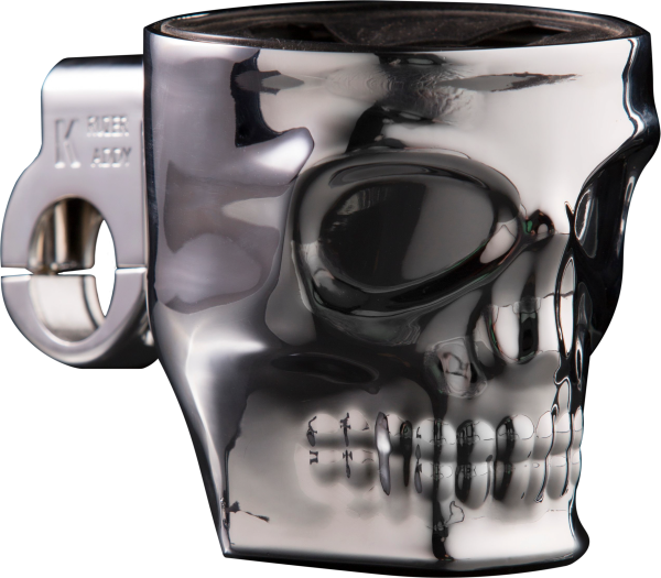 KRUZER KADDY - SKULL BAR MOUNT HOLDER CHROME - Image 1