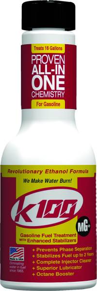 K100 - FUEL TREATMENT GASOLINE W/ENHANCED STABILIZER 8OZ - Image 1