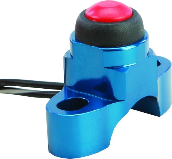 FLY RACING - BILLET SPACESAVER PERCH MOUNT KILL SWITCH BLUE - Image 1