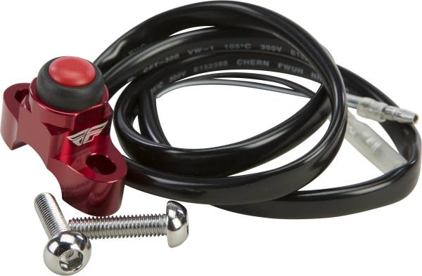 FLY RACING - BILLET SPACESAVER PERCH MOUNT KILL SWITCH RED - Image 1