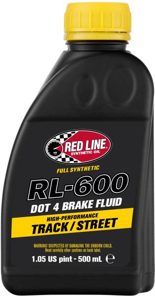 RED LINE - RL-600 DOT 4 SYN  BRAKE FLUID 500ML 6/CASE - Image 1