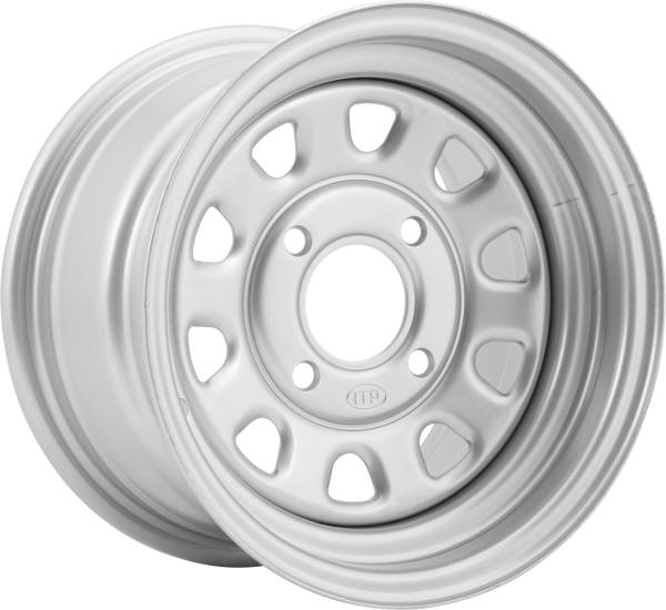 ITP - DELTA STEEL WHEEL SILVER 12X7 2+5 4/110 REAR - Image 1