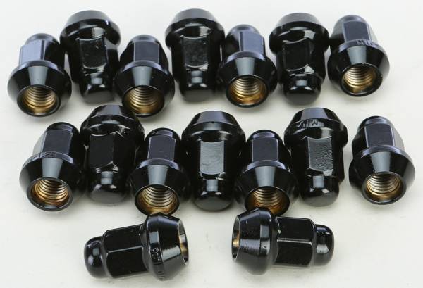 AWC - 10MMX1.25 TAPERED LUG NUTS BLACK 60' 14MM HEAD 16/PK - Image 1