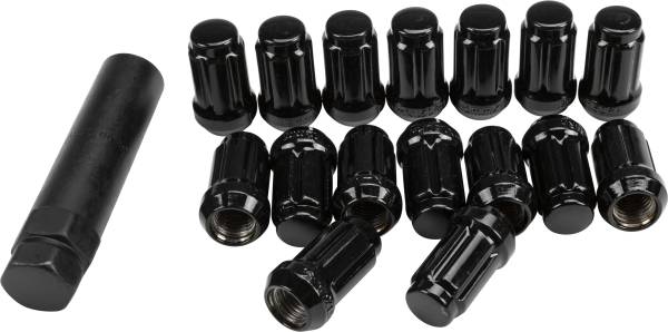 AWC - 12MMX1.50 LOCK STYLE LUG NUTS BLACK W/KEY 16/PK - Image 1