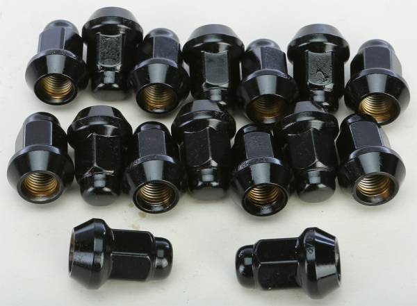 AWC - LUG NUTS BLACK POL 3/8"-24 60' TAPERED 16/PK - Image 1