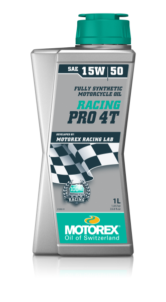 MOTOREX - RACING PRO 4T 15W50 1LT 10/CASE - Image 1