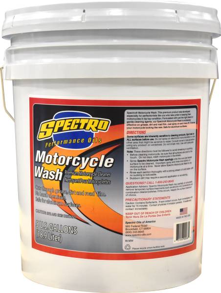 SPECTRO - PREMIUM MOTORCYCLE WASH 5 GAL - Image 1