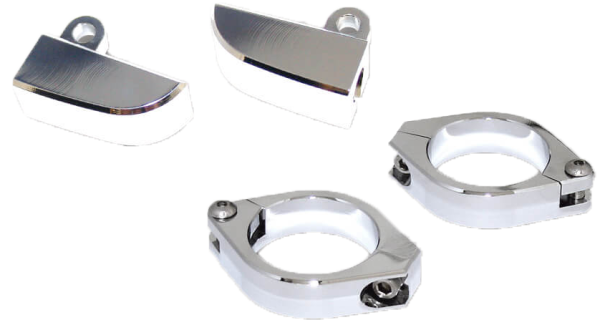 HIGHSIDER - TURN SIGNAL HOLDER SET M8 38-41MM CHROME - Image 1