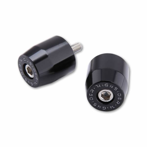 HIGHSIDER - BAR ENDS M6 THREAD PAIR BLACK SUZ - Image 1