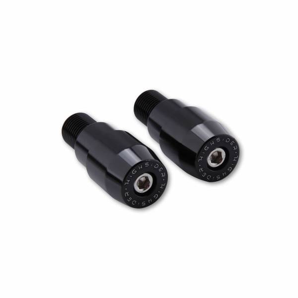 HIGHSIDER - BAR ENDS M16X1.5 THREAD PAIR BLACK YAM - Image 1