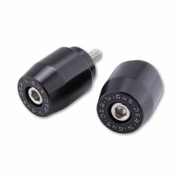 HIGHSIDER - BAR ENDS M6 THREAD PAIR BLACK YAM - Image 1