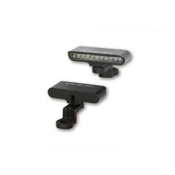 HIGHSIDER - STRIPE TURN SIGNAL MIRROR MNT PAIR BLACK - Image 1