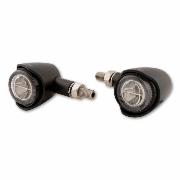 HIGHSIDER - AKRON-X LED TURN SIGNAL PAIR SMOKED LENS BLACK - Image 1