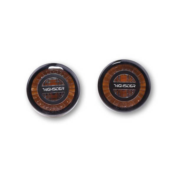 HIGHSIDER - ROCKET LED TURN SIGNAL PAIR SMOKED LENS BLACK - Image 1