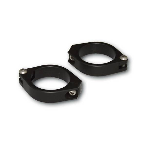 HIGHSIDER - CNC FORK CLAMPS 42-43MM PAIR BLACK - Image 1