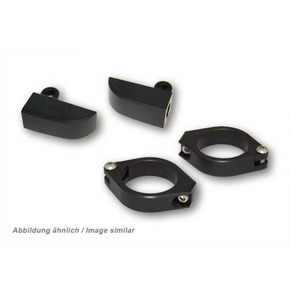 HIGHSIDER - M8 CNC TURN SIGNAL MOUNT SET 42-43MM BLACK - Image 1