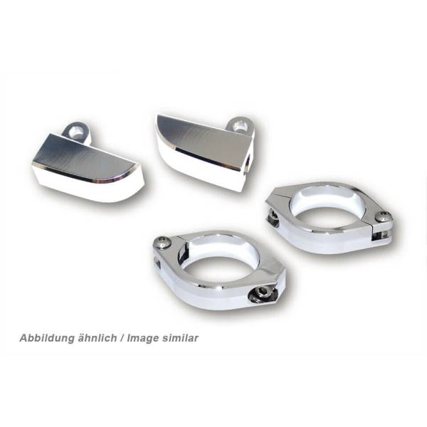 HIGHSIDER - M8 CNC TURN SIGNAL MOUNT SET 42-43MM CHROME - Image 1