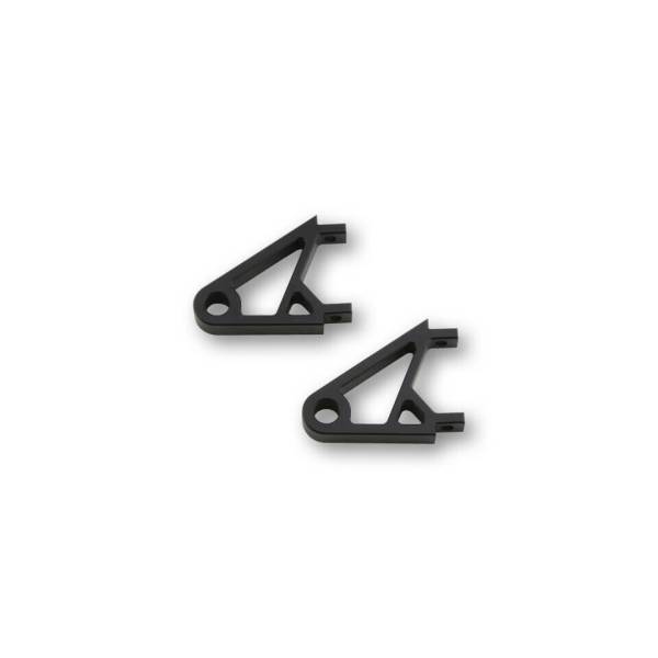 HIGHSIDER - CNC HEADLIGHT BRACKET EXTRA SHORT PAIR BLACK - Image 1