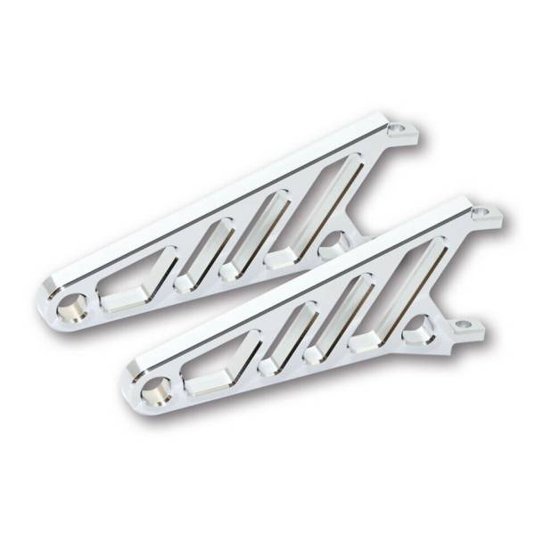 HIGHSIDER - CNC HEADLIGHT BRACKET LONG PAIR CHROME - Image 1