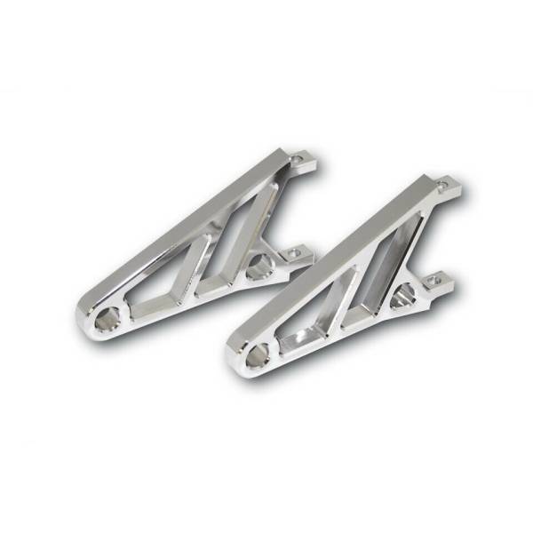 HIGHSIDER - CNC HEADLIGHT BRACKET SHORT PAIR CHROME - Image 1