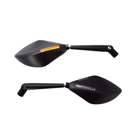 HIGHSIDER - TOREZZO TURN SIGNAL MIRROR SEQUENTIAL PAIR BLACK - Image 1