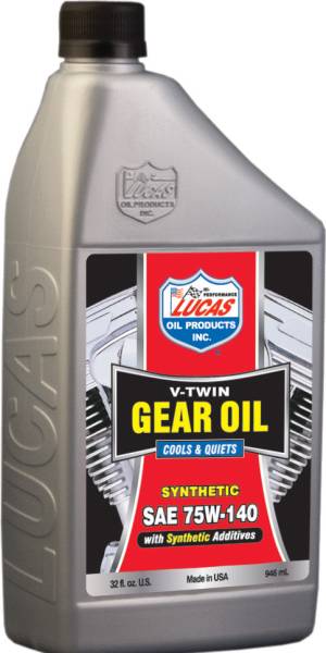 LUCAS - V-TWIN GEAR OIL SYNTHETIC 75W-140 1QT - Image 1