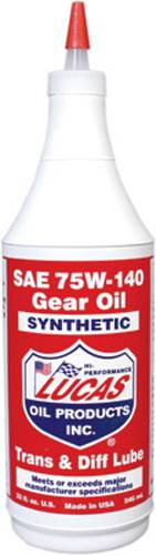 LUCAS - SYNTHETIC GEAR OIL 75W-140 QT - Image 1