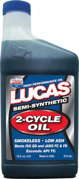 LUCAS - SEMI-SYNTHETIC 2-CYCLE OIL 16OZ - Image 1