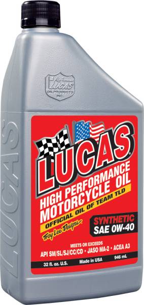 LUCAS - SYNTHETIC HIGH PERFORMANCE OIL 0W-40 1QT - Image 1